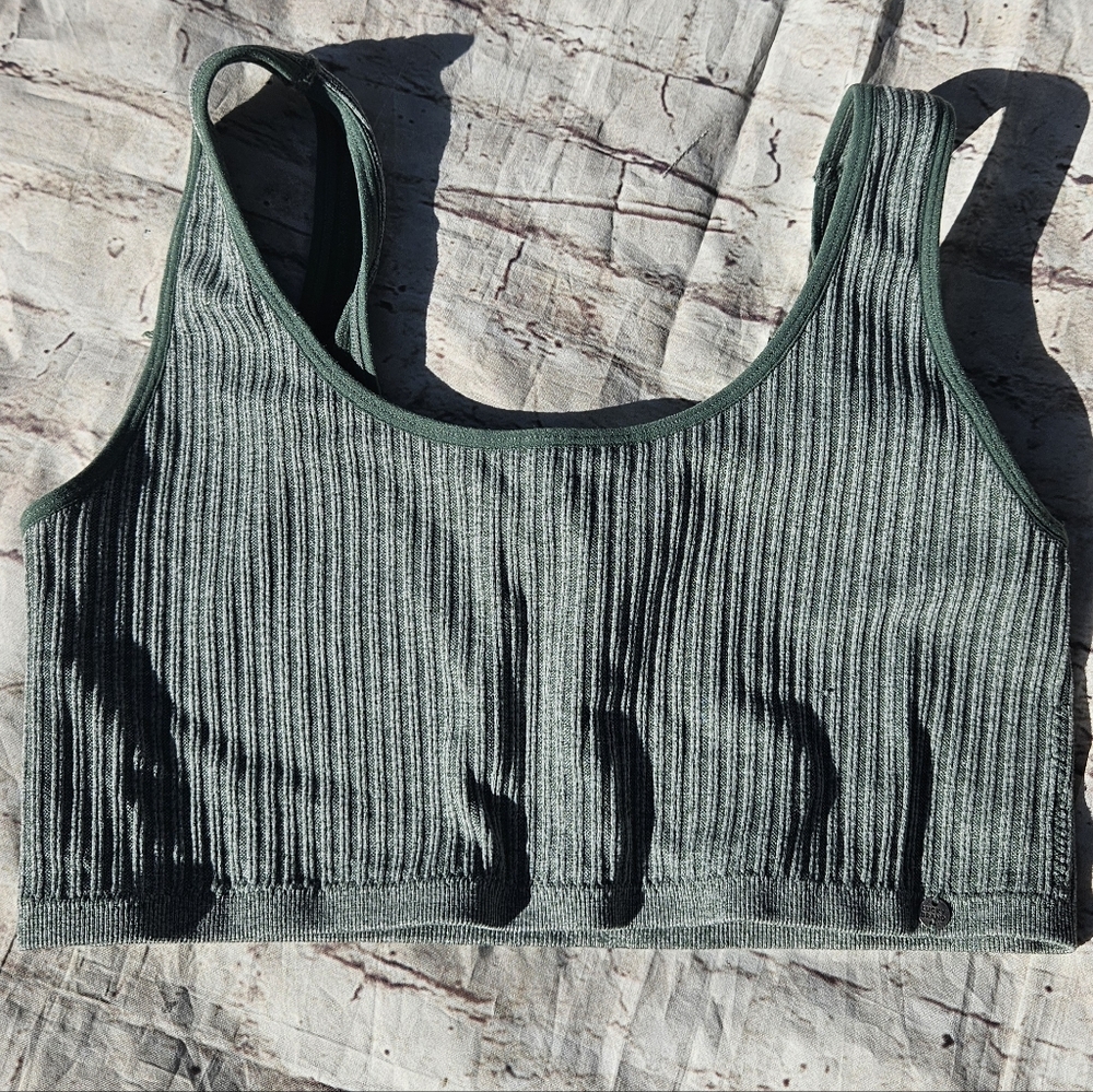 Lucky Brand Women's‎ Ribbed Bra Bralette Size Green Casual XL